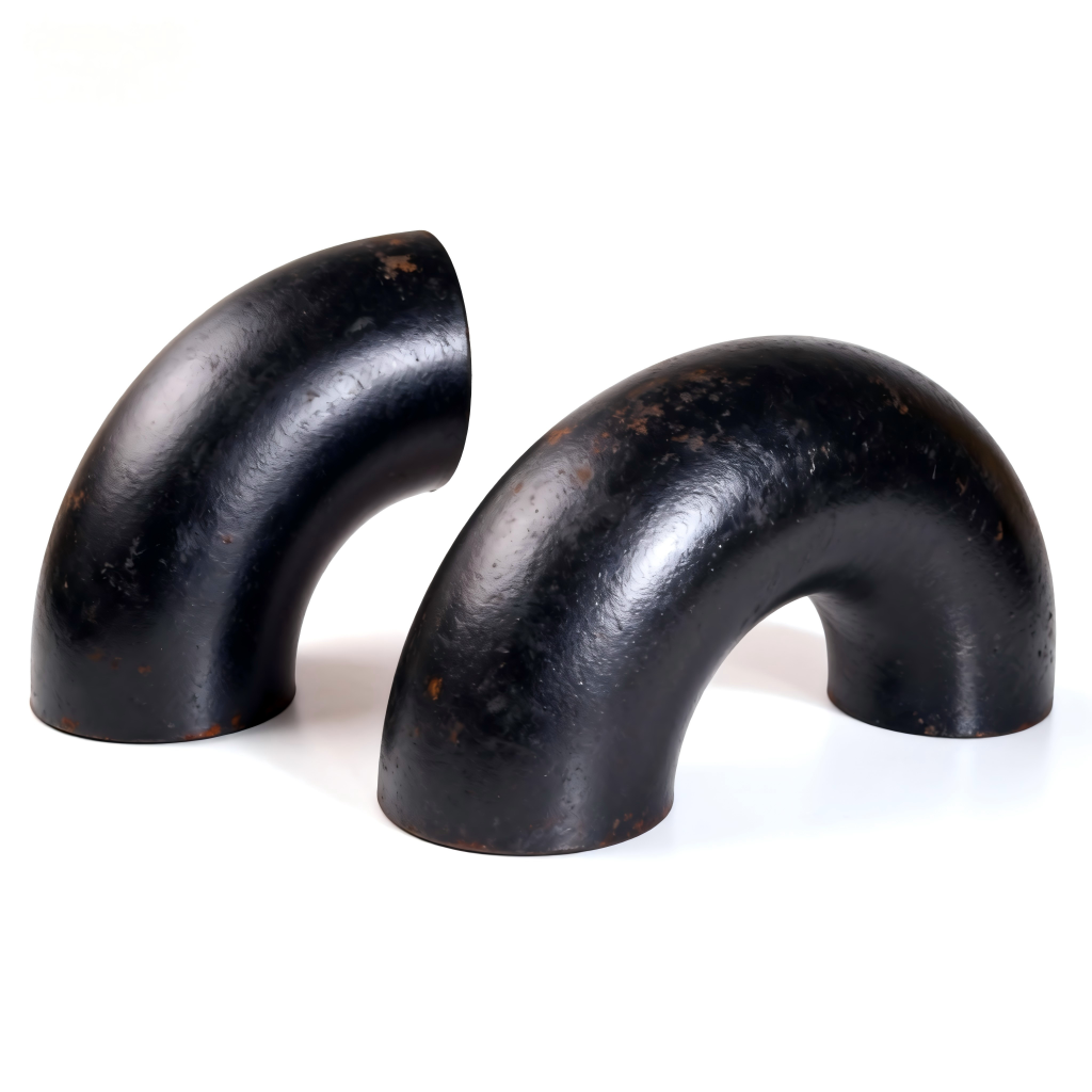 jimeng 2025 12 24 6438 将背景改为纯白色，提高图片清晰度和锐利度，去除金属弯头表面的污渍和锈迹，让表面更...