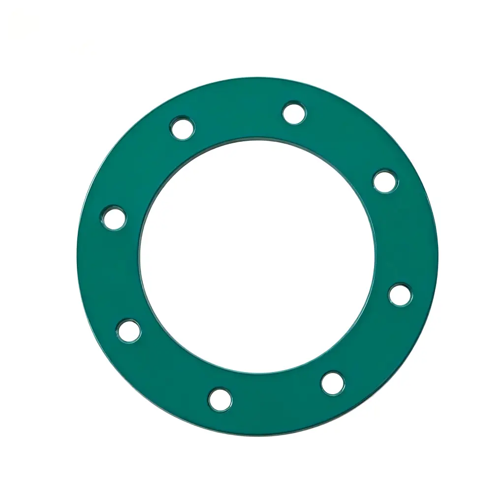 jimeng 2025 12 25 9676 将背景改为纯白色，保持绿色法兰垫片的原有结构和细节，确保高清晰度和锐利清晰的效果