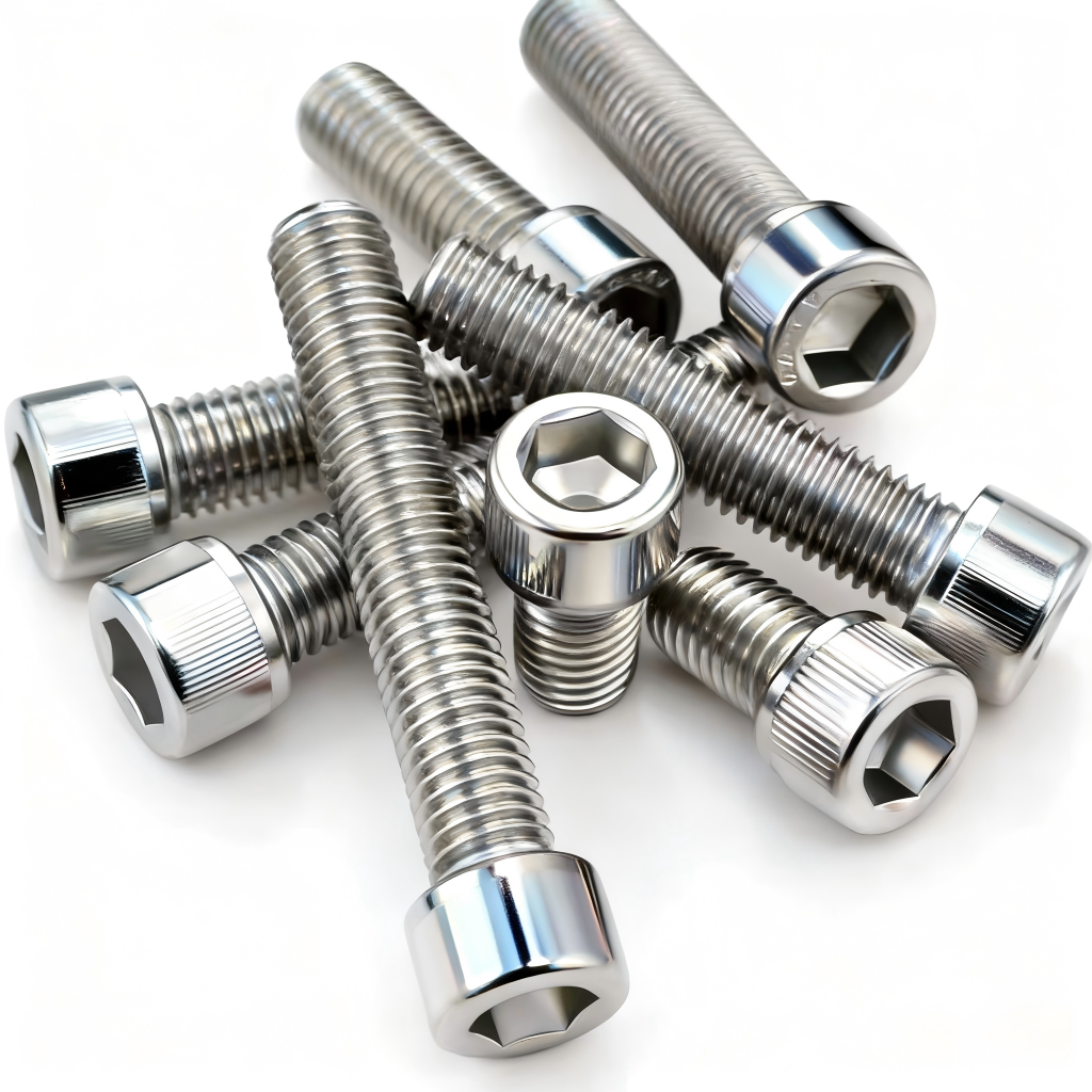 jimeng 2026 01 16 3407 纯白色背景，金属内六角螺栓具有更加明显的金属光泽和反射效果